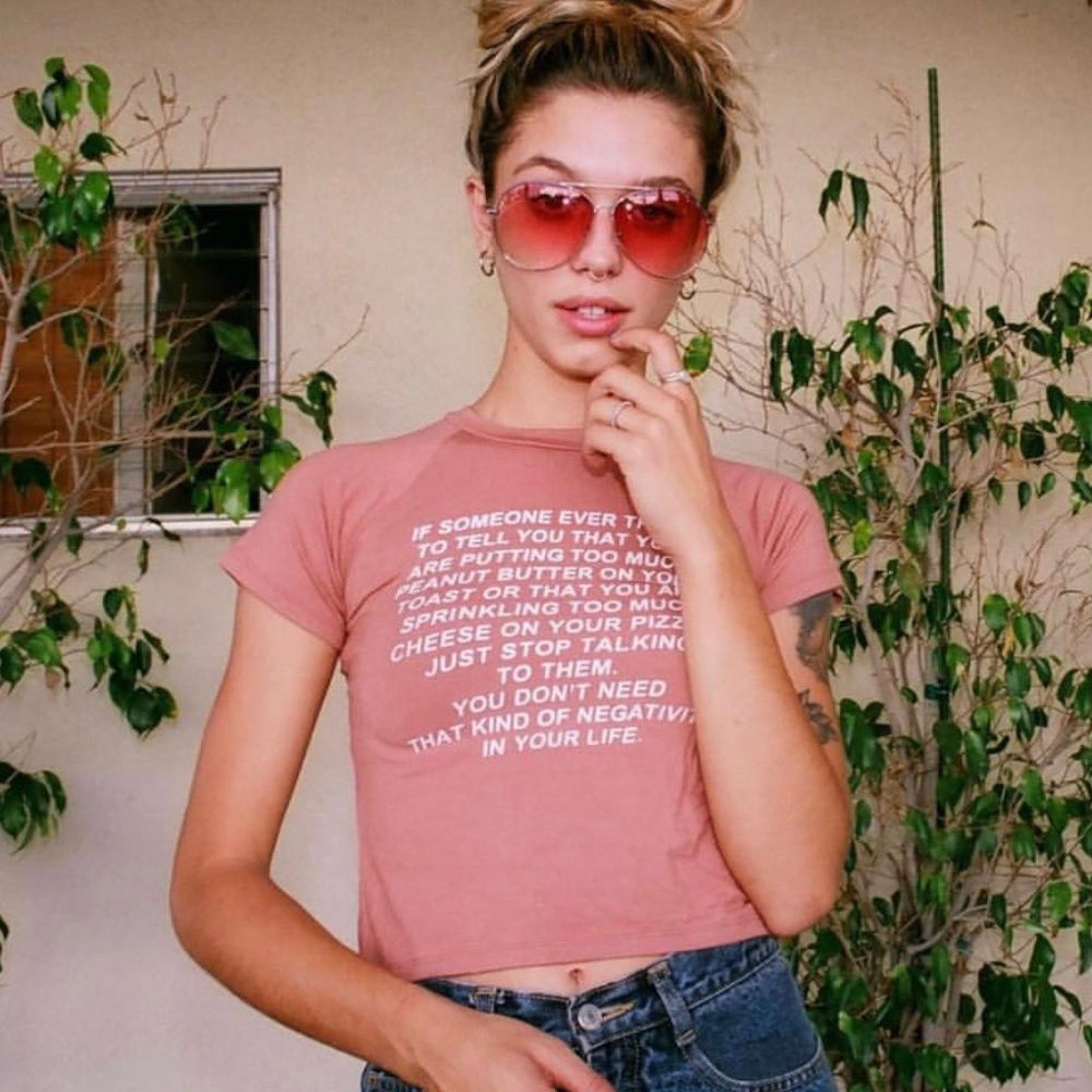 Rare Omighty No Negativity Crop Top